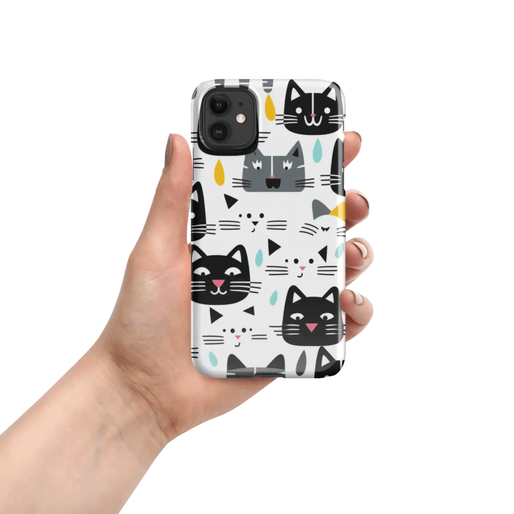 Chinee and Vashee Cat Faces Snap iPhone case product image (25)