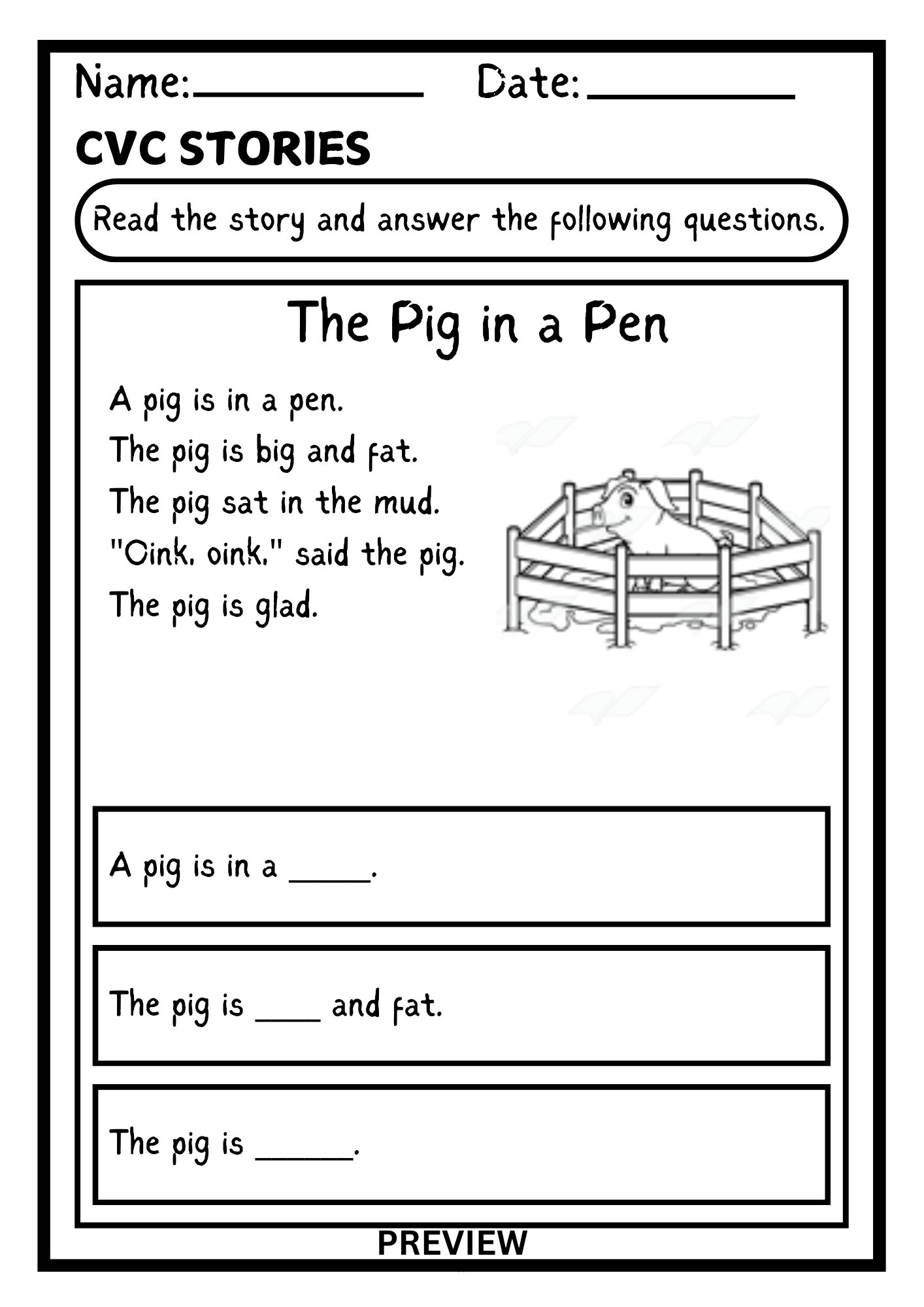 CVC Stories for Early Readers – Phonics Practice Bundle PDF product image (5)