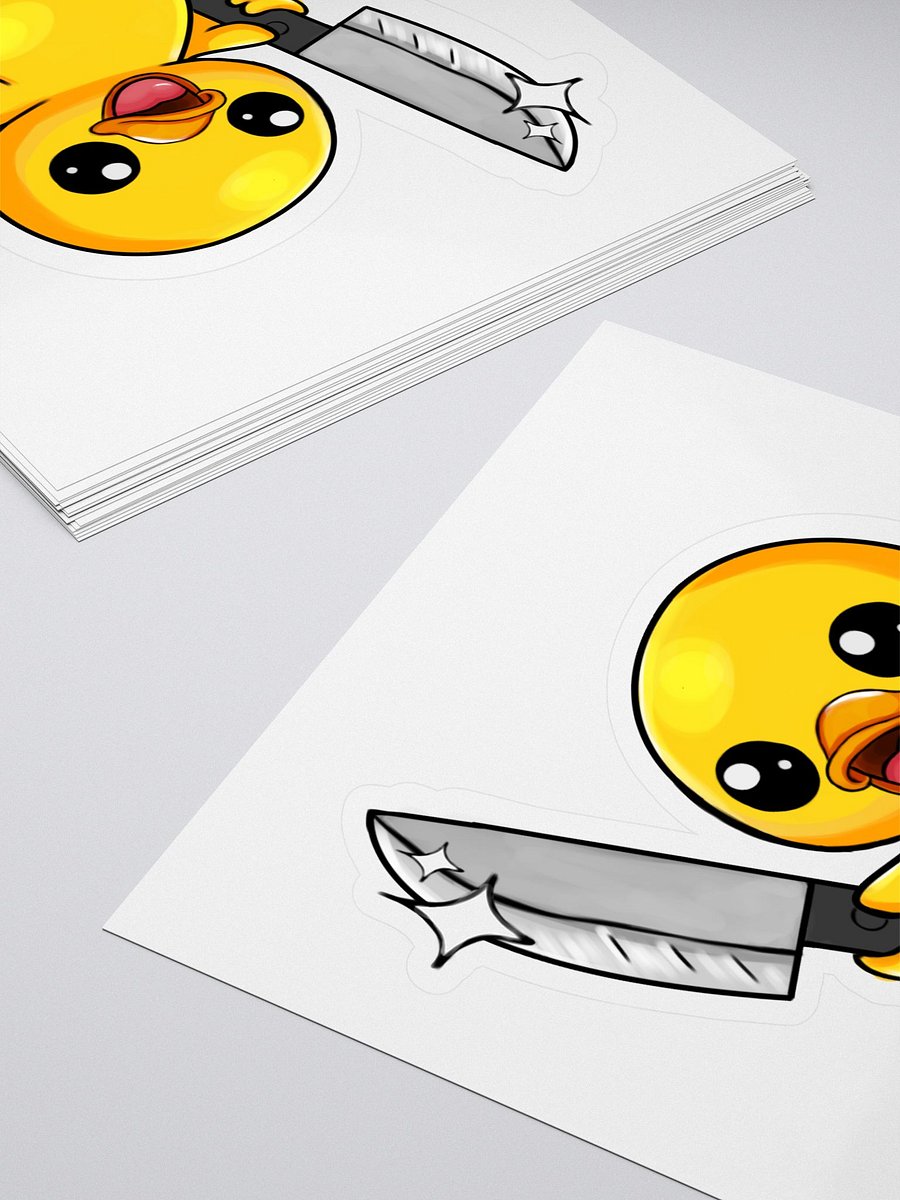 Stabby Duck Kiss Cut Vinyl Sticker product image (4)