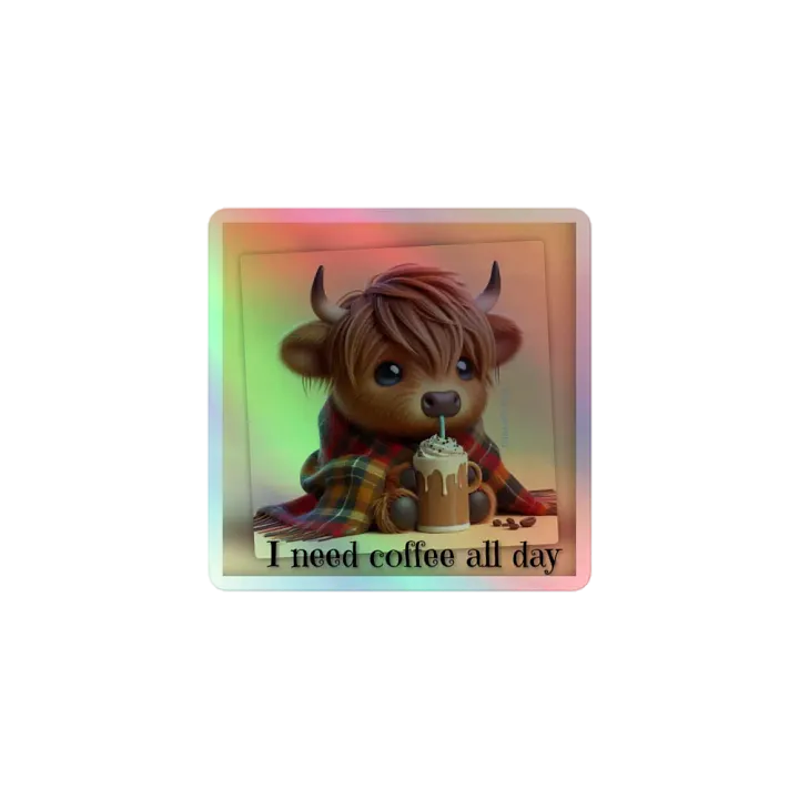 Highland Cow Coffee Lover Sticker Sheet product image (1)