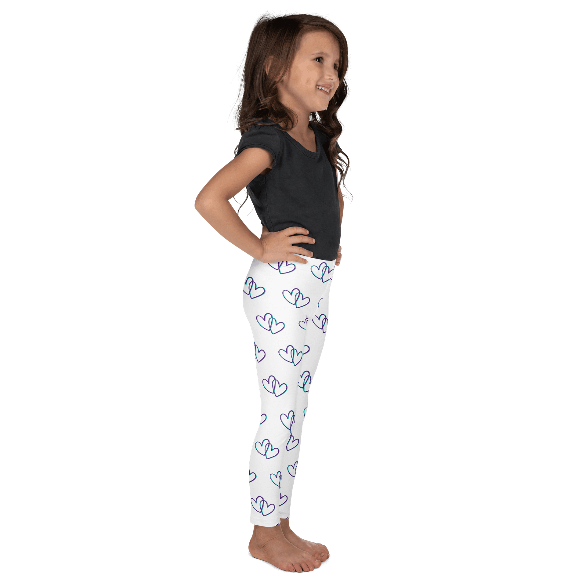 White Heart Kids Leggings product image (5)