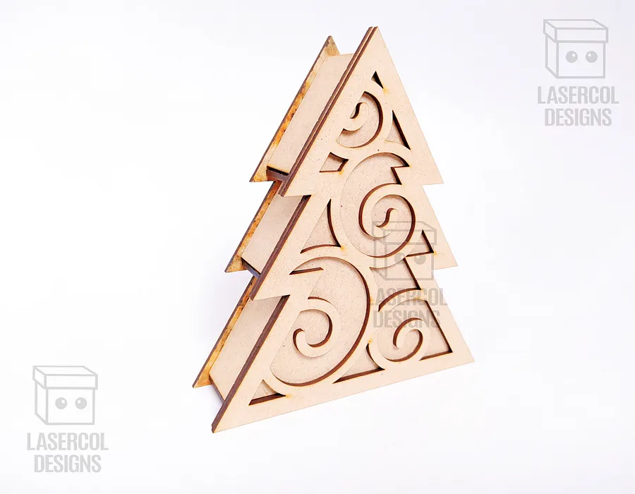 Christmas Tree Box (2 Sizes, 5 Styles) - Laser Cut Files product image (8)