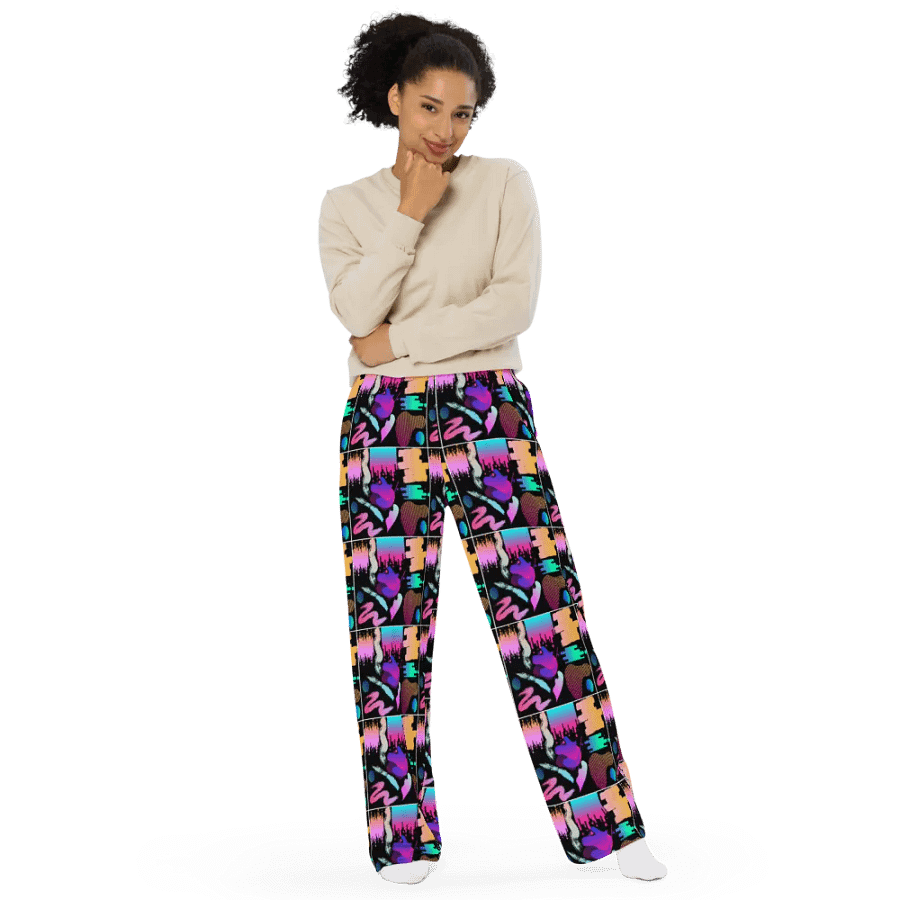 90's Pattern Unisex Wide Leg Pants | 90's Pattern Pants | 1990s Pattern product image (11)