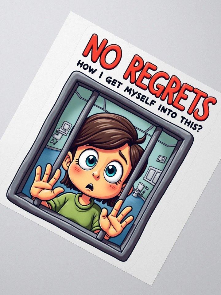 No Regrets Prison Bars Sticker product image (4)