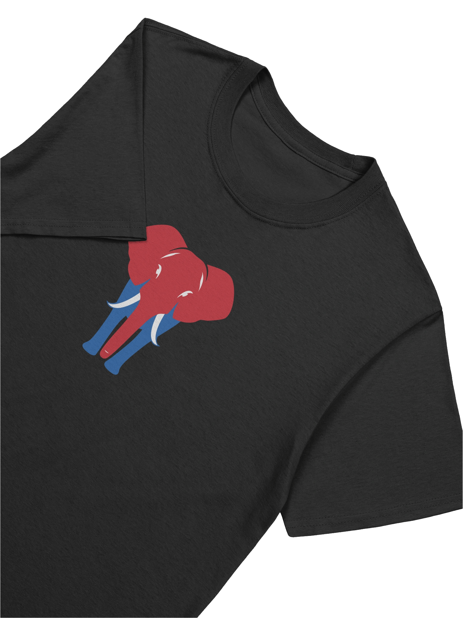 Royal Red Blue Elephant Silhouette T-Shirt product image (7)