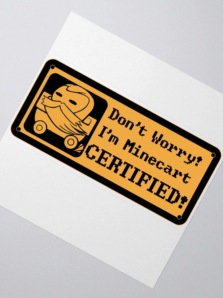 MINECART CERTIFICATION SQUARE (Sticker) product image (2)