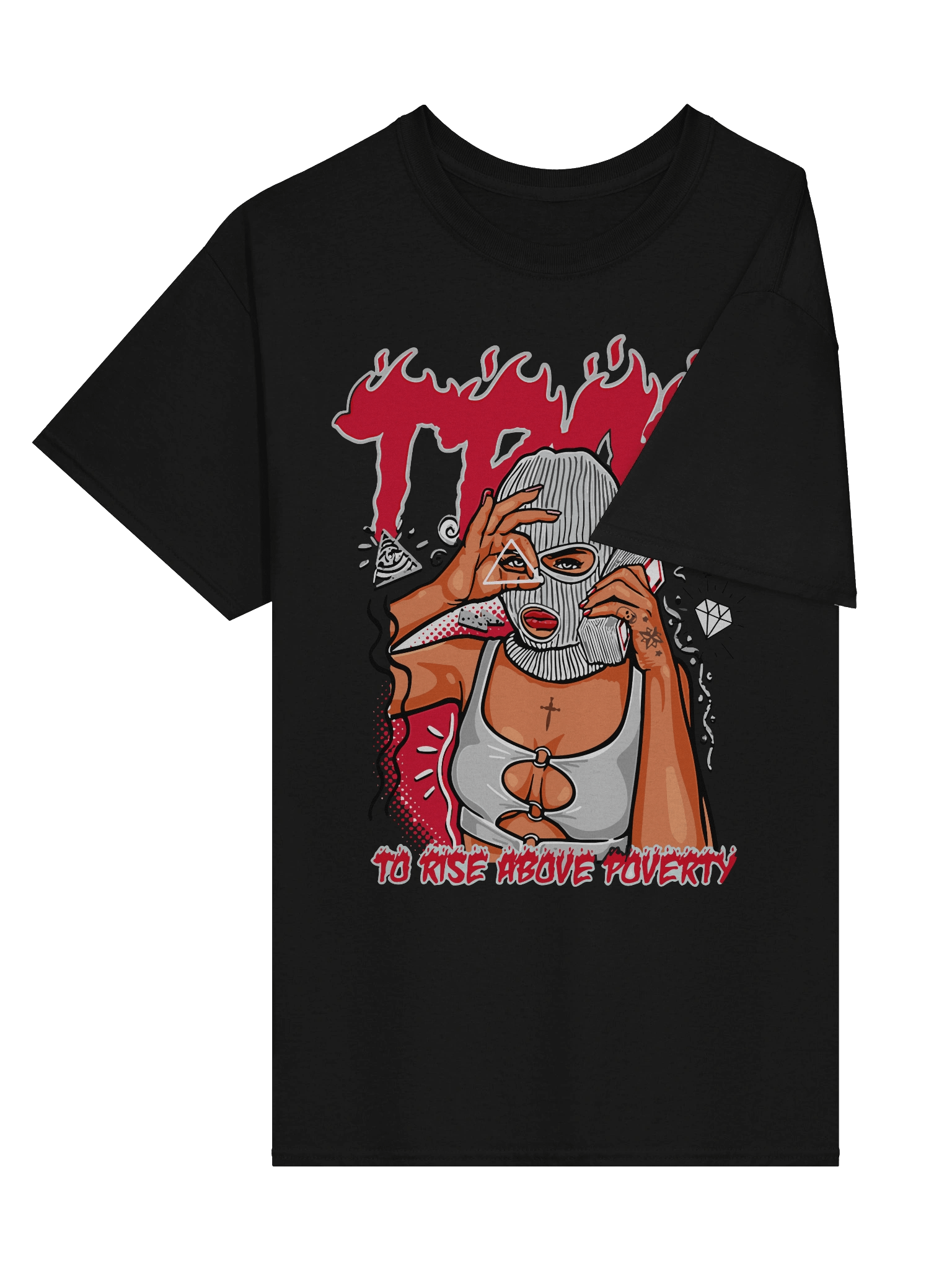 Rise Above Poverty Balaclava Tee product image (3)