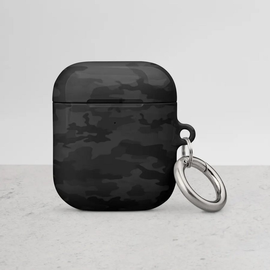 Dark Black Camo AirPod Case product image (7)