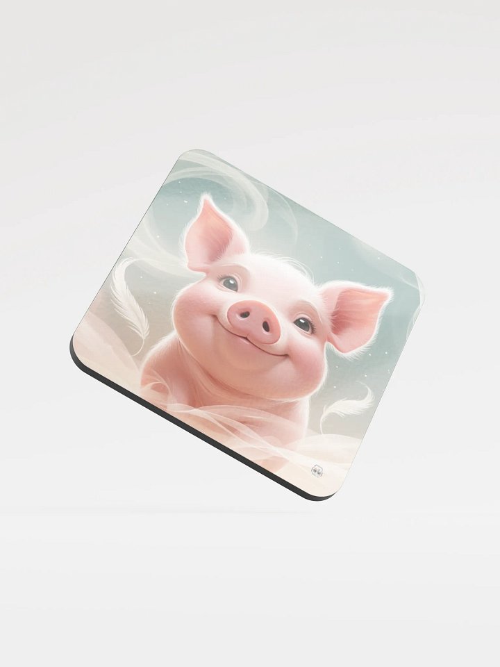 Piggy Down Cork Coaster product image (1)