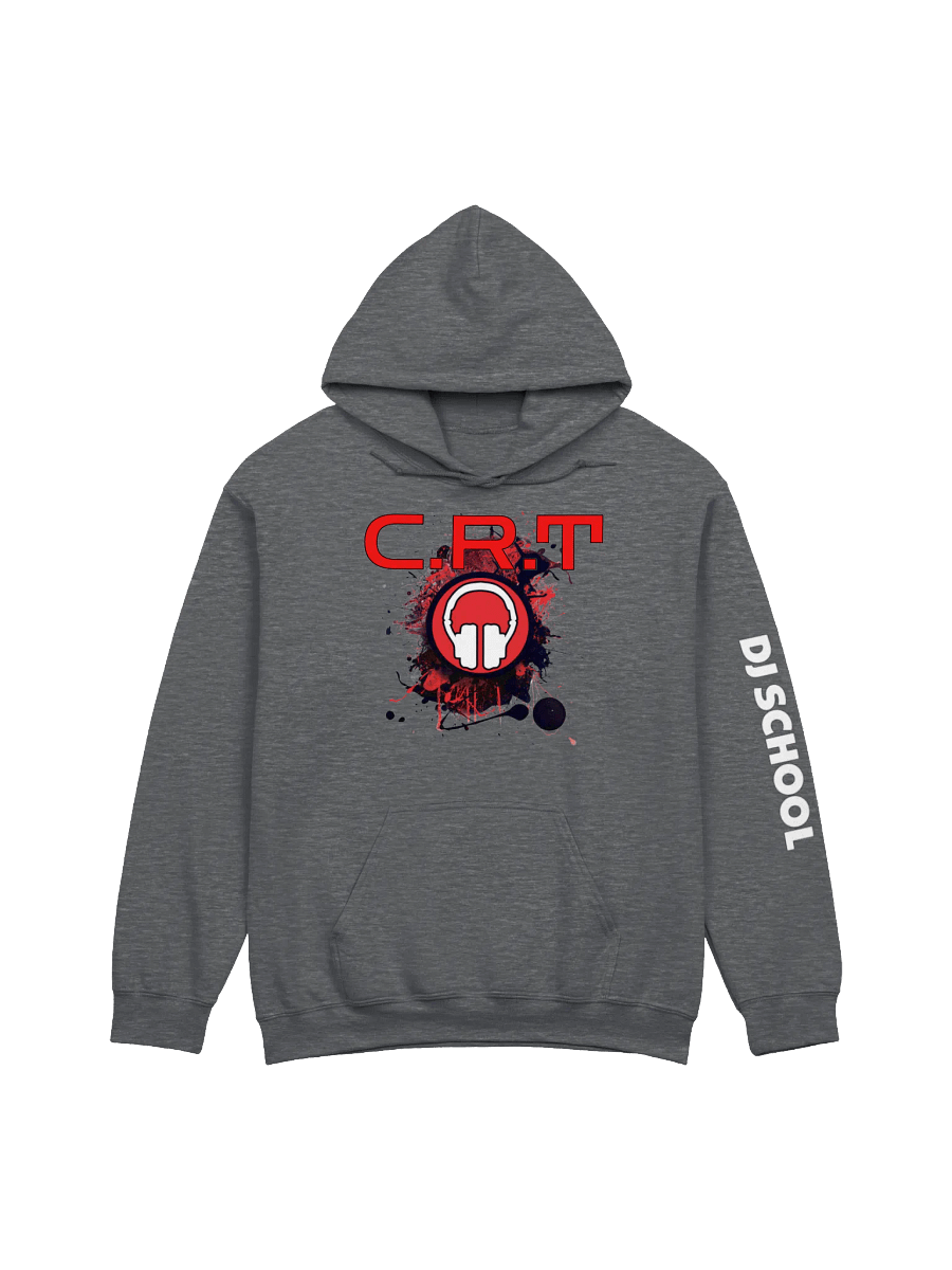 Front | Back | Arm Print CRT Paint Splatter Headphones Gildan® Classic Hoodie product image (1)