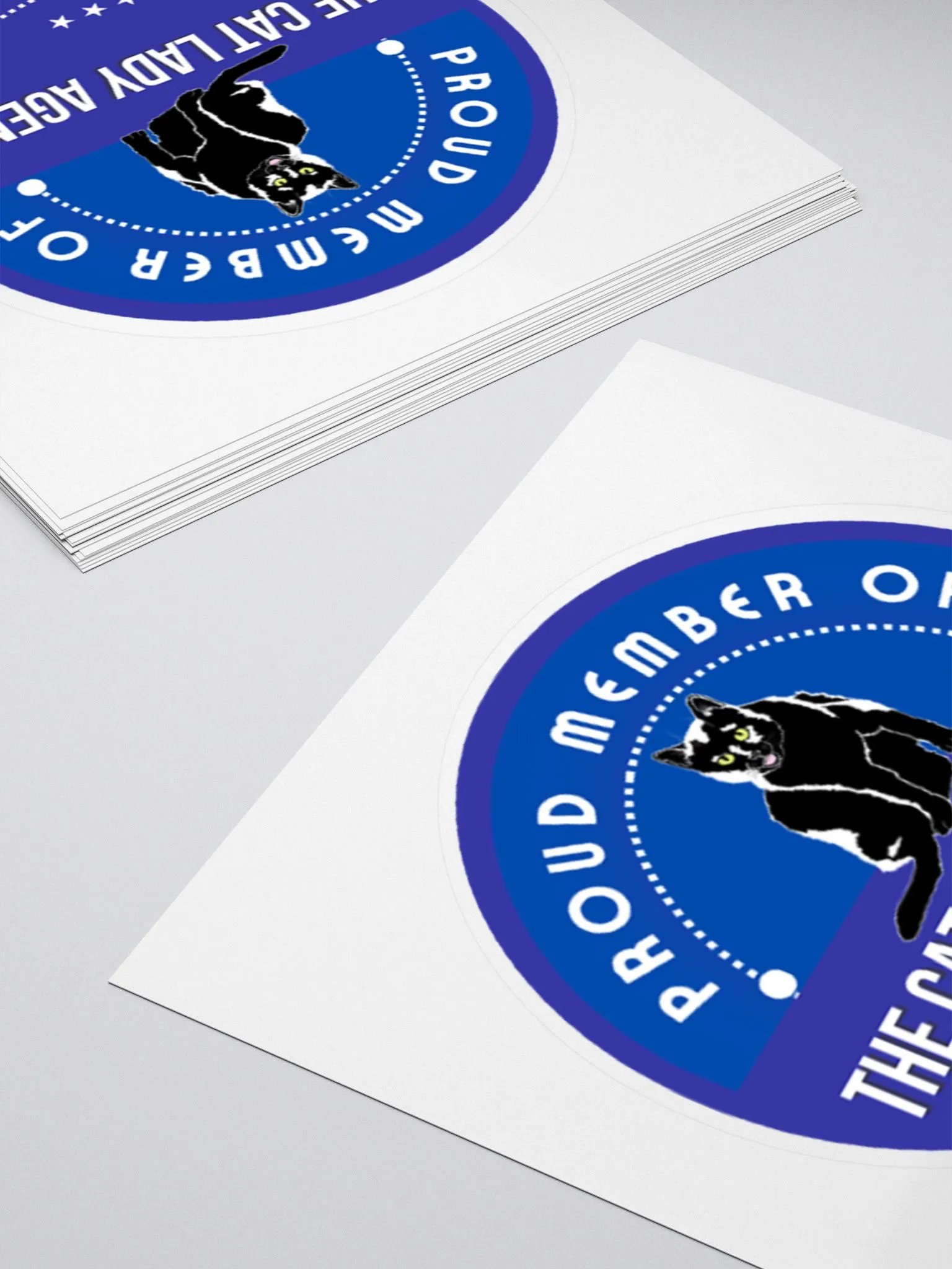 The Cat Lady Agenda Blue Logo Sticker product image (10)
