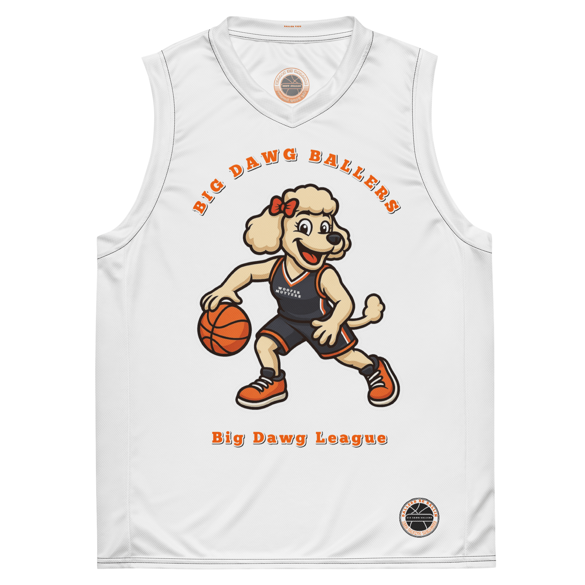 Basketball Jersey Beige Poodle WooferMutter product image (3)