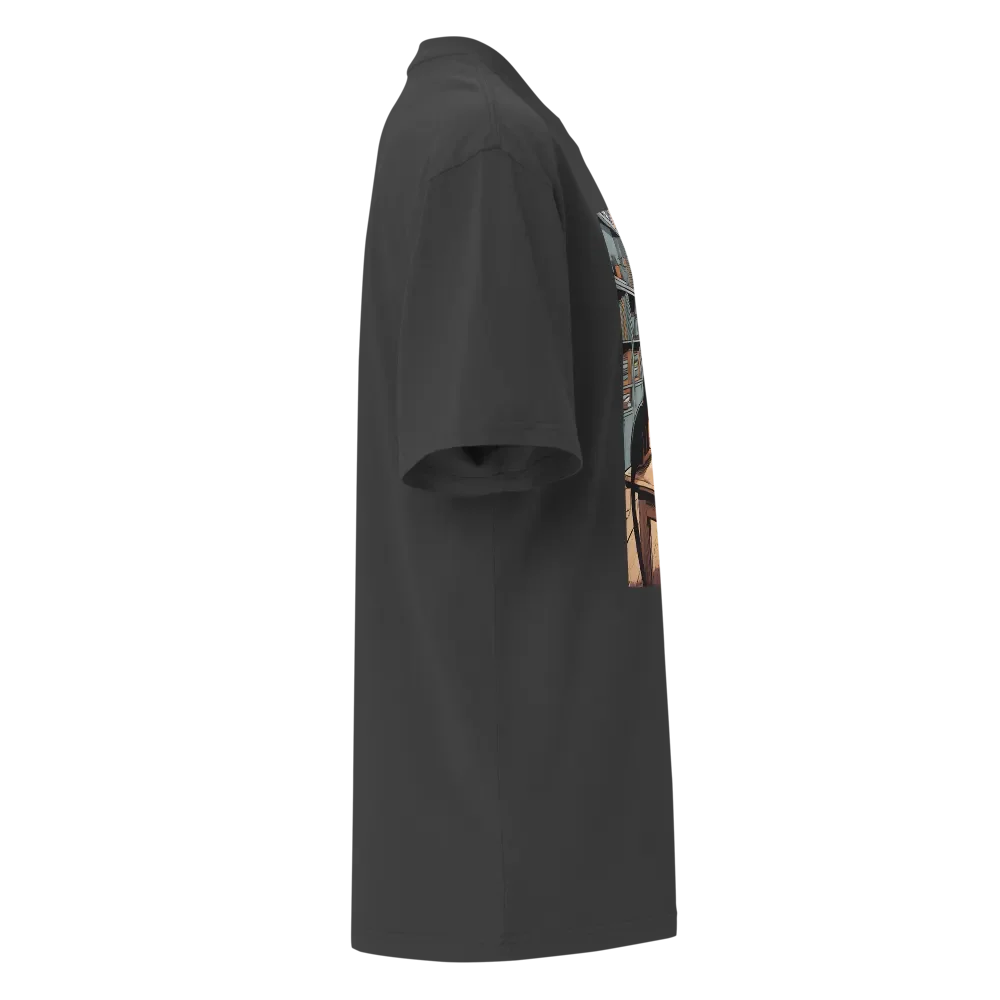 Cat Study Session Premium Oversized Faded T-Shirt product image (6)