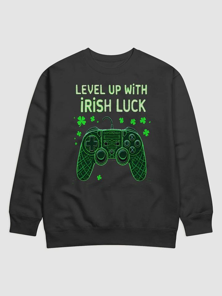 Level Up with Irish Luck | St. Patrick’s Day Gaming Sweatshirt for Gamers product image (4)