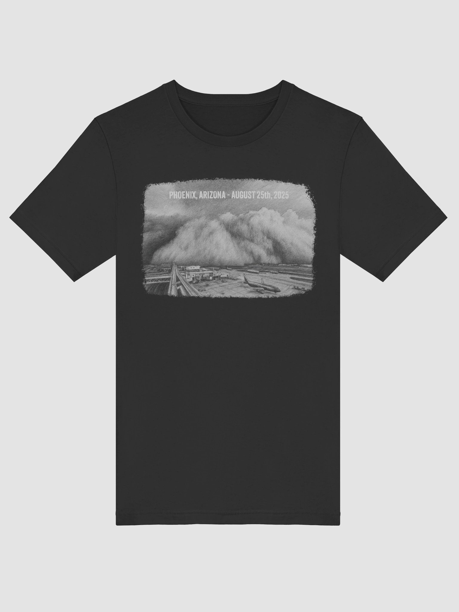"August 25th, 2025 Haboob" - Penciled Rendition T-Shirt product image (32)