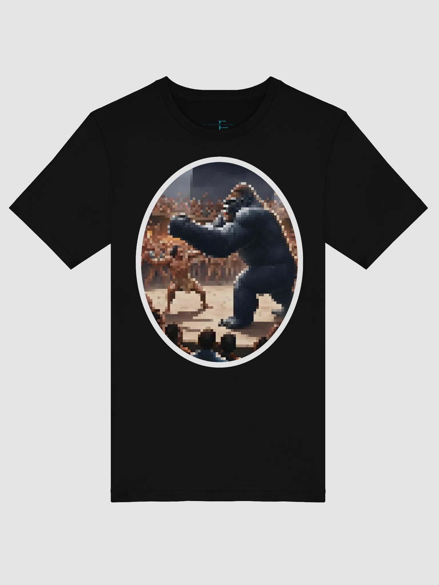 Pixel Gorilla vs. 100 Men – Retro Pixel Showdown Tee | Bella + Canvas Unisex Shirt product image (35)