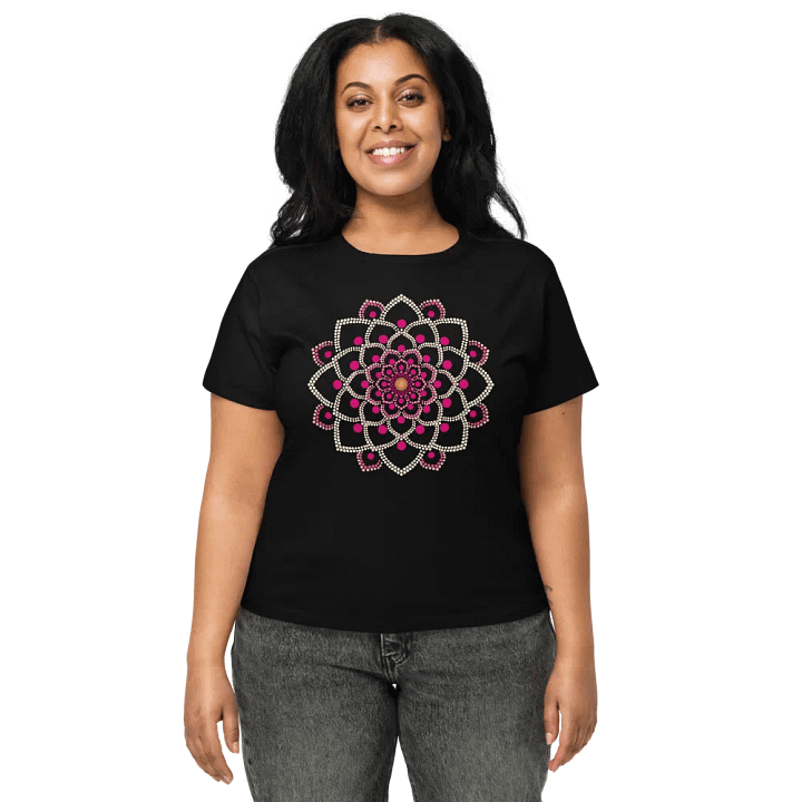 Simple Pink Mandala Women's High-Waisted Tee product image (1)