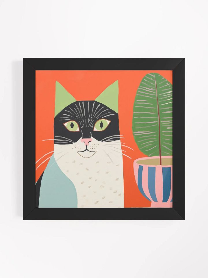 Minty Feline Bliss Framed Poster product image (4)