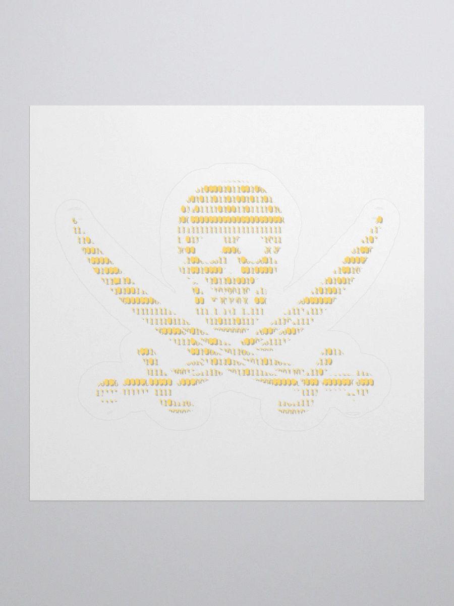 Binary Pirate Kiss Cut Stickers product image (2)