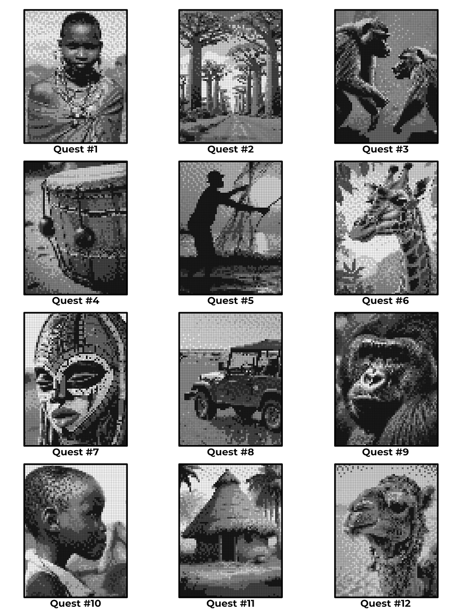 Pixel-Perfect Africa Coloring Book: Pixel Art Color By Number with 36 Illustrations product image (4)