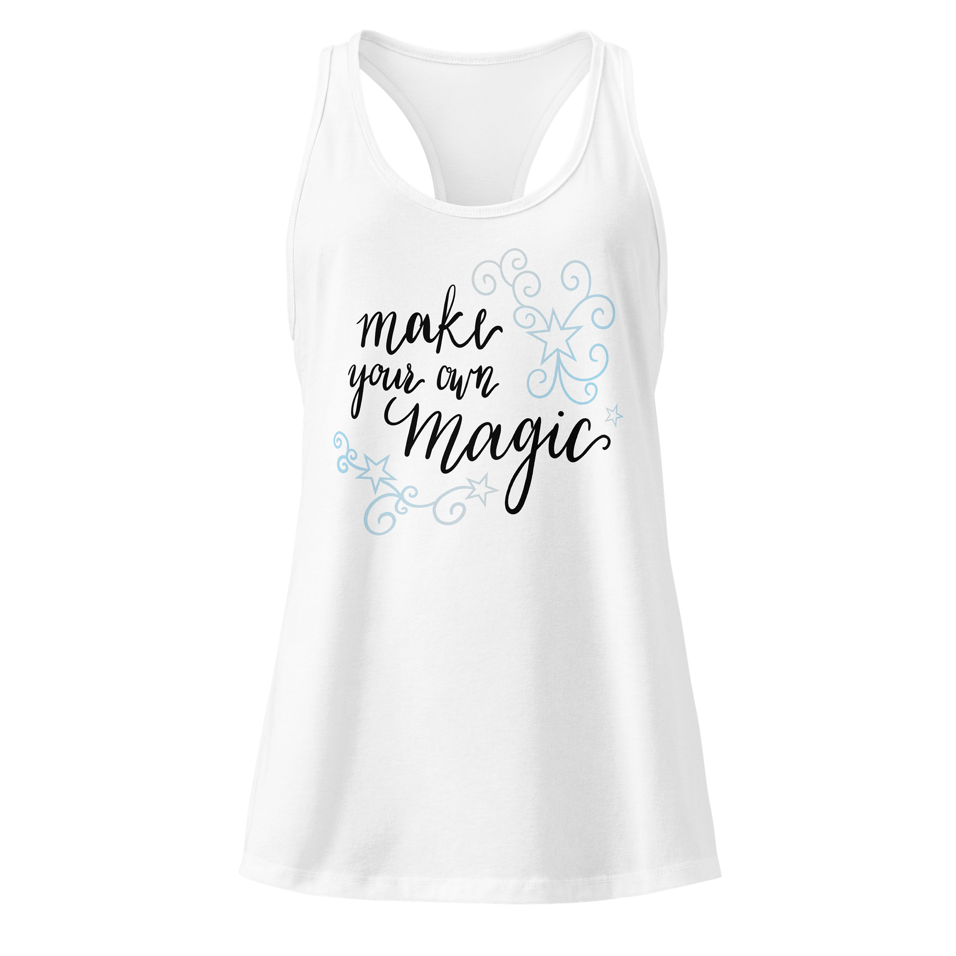 Make Your Own Magic Racerback Tank Blue product image (21)