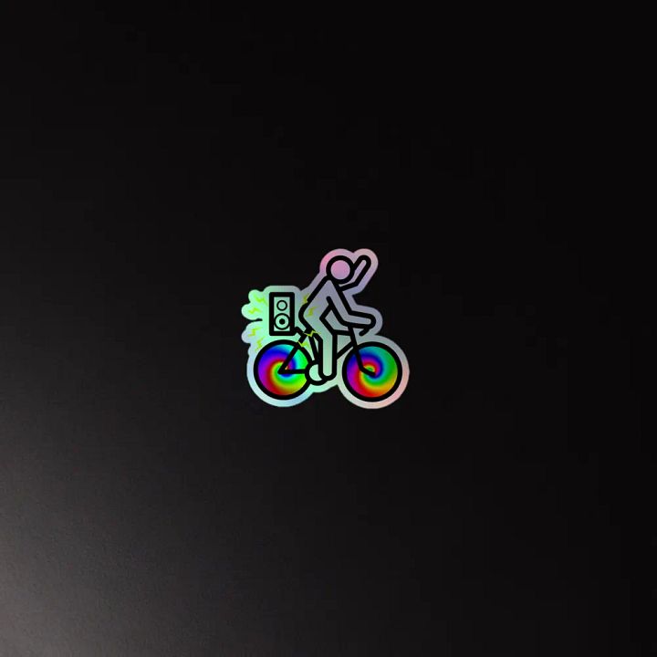 Holographic Bike Rave Sticker product image (4)