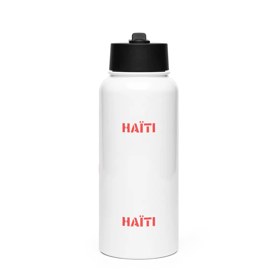 Haiti Red Wordplay Stainless Steel Bottle product image (1)