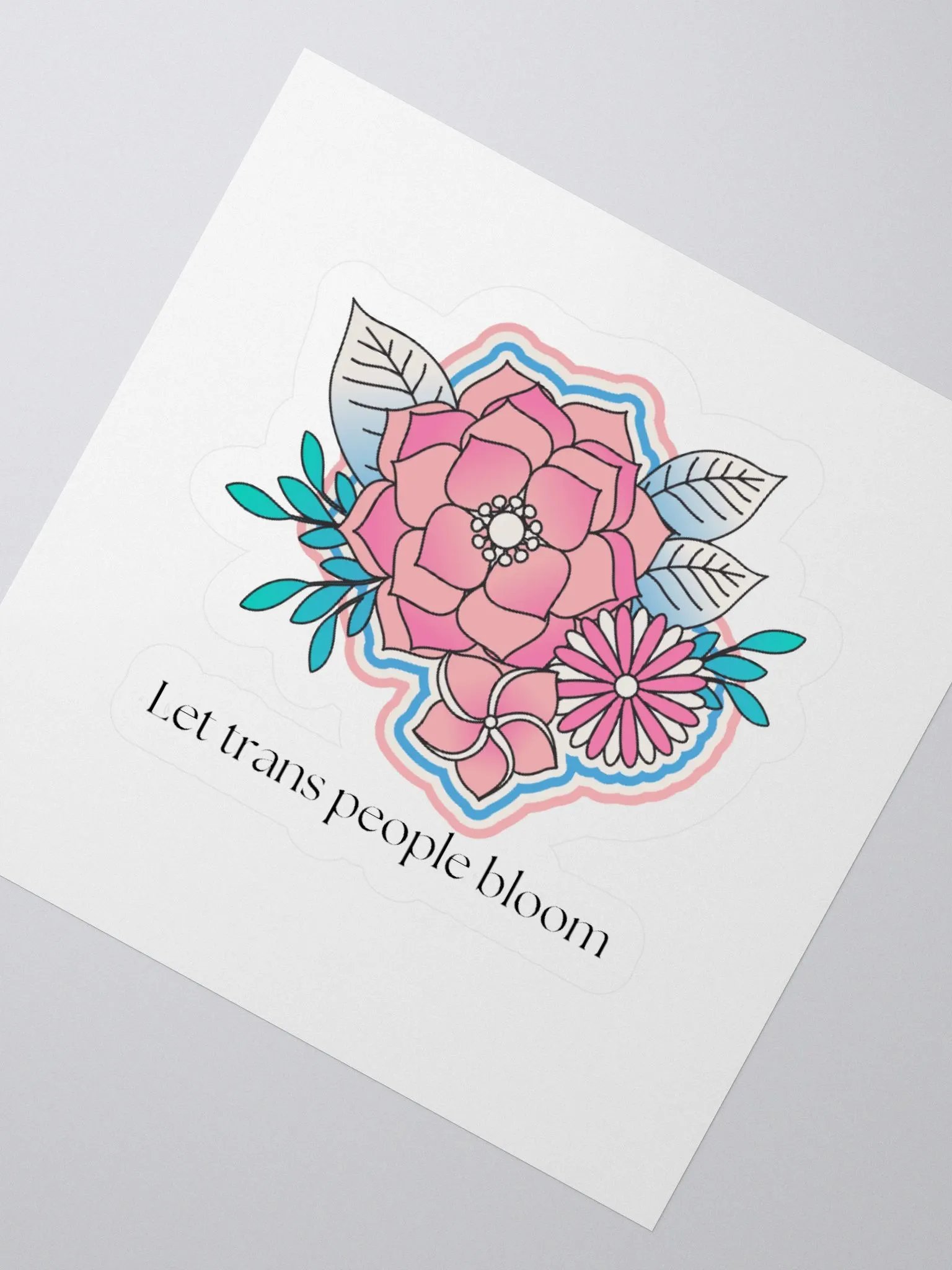 Let Trans People Bloom sticker product image (2)