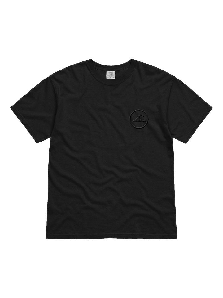 Embroidered Wave Rider Comfort Colors Garment-Dyed Heavyweight T-Shirt (Blackout) product image (1)