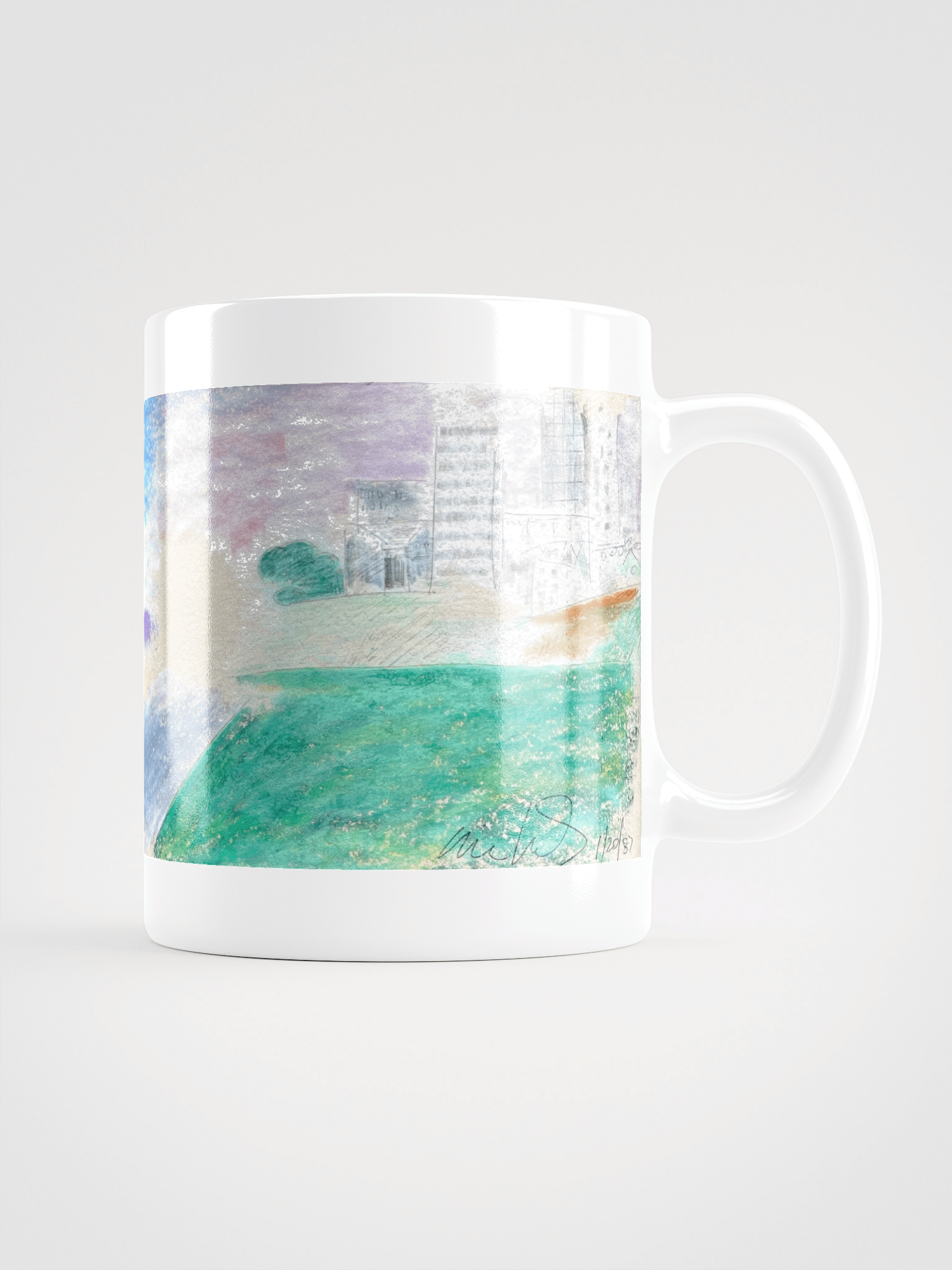 Passing Paradise 01.20.87 White Glossy Mug product image (2)