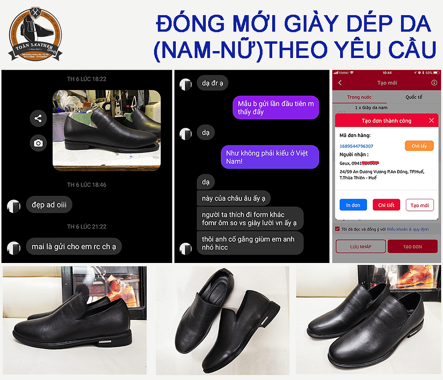 ĐÓNG GIÀY DA (theo yêu cầu) Giày Thật - Da Chất product image (1)
