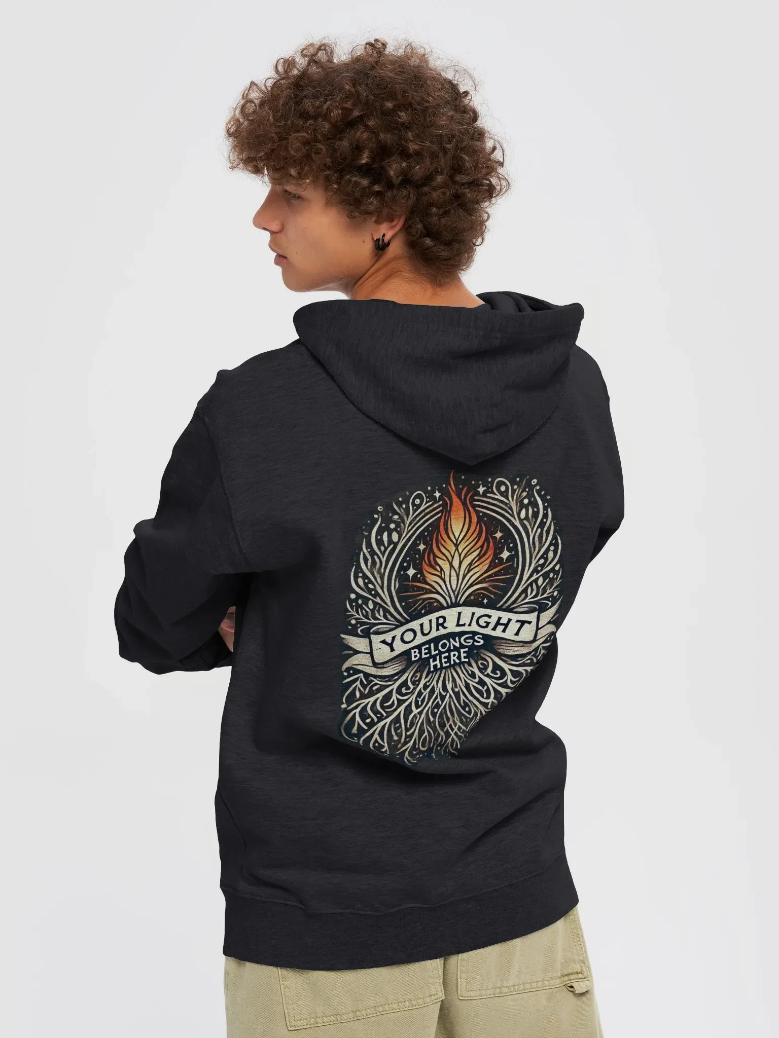 Your Light Belongs Here Fire Zip Up Hoodie product image (2)
