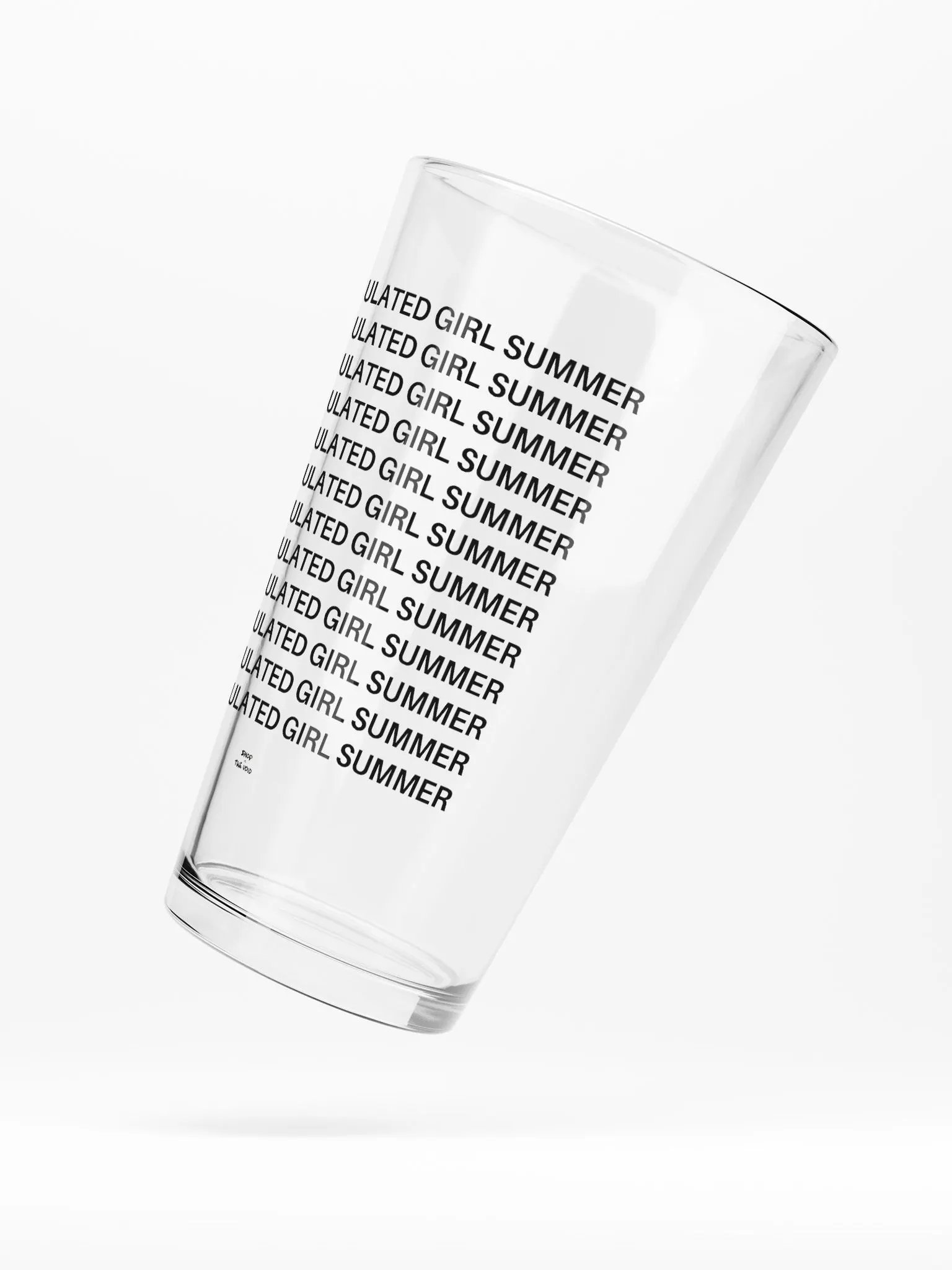 OVERSTIMULATED GIRL SUMMER black pint glass product image (5)