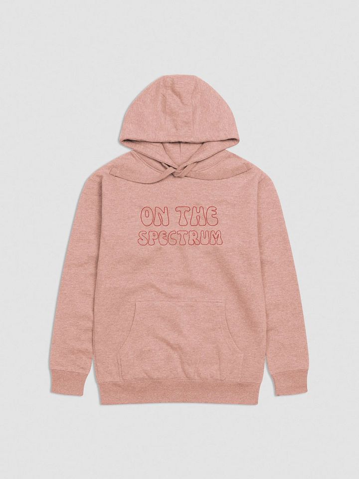 ON THE SPECTRUM OUTLINE (lg. design, rethread) embroidered heavyweight hoodie product image (1)