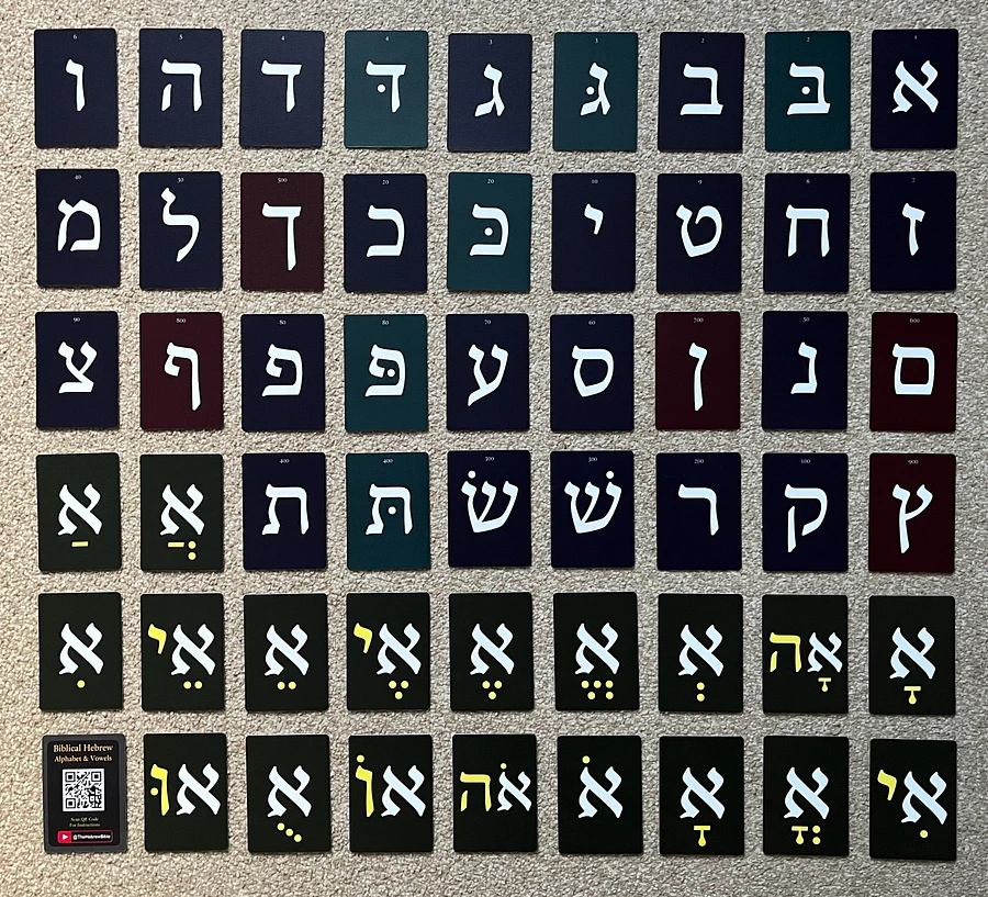 Biblical Hebrew Flashcards - Alphabet & Vowels product image (7)