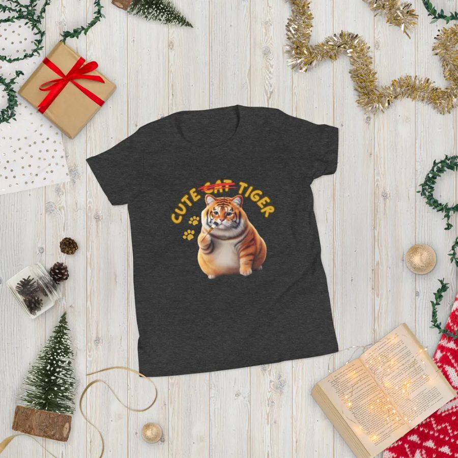 'Cute Not Cat But Tiger' Youth T-Shirt 🐱🐯😄 product image (49)