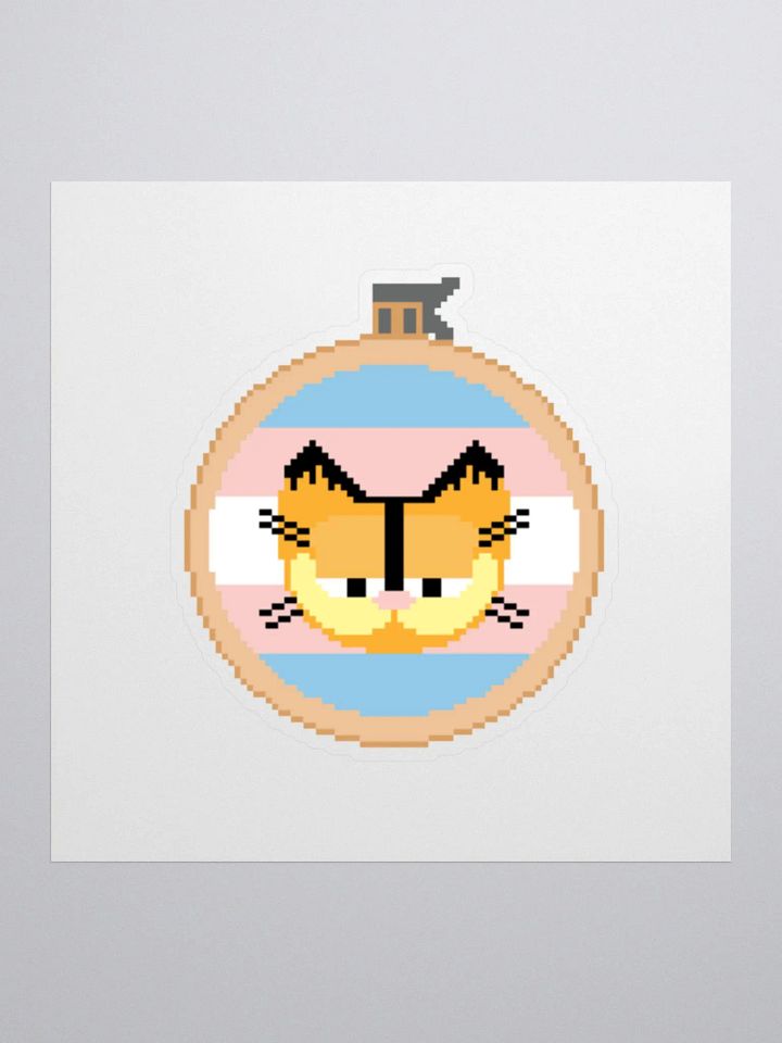 Garfield cross stitch sticker (transgender) product image (1)