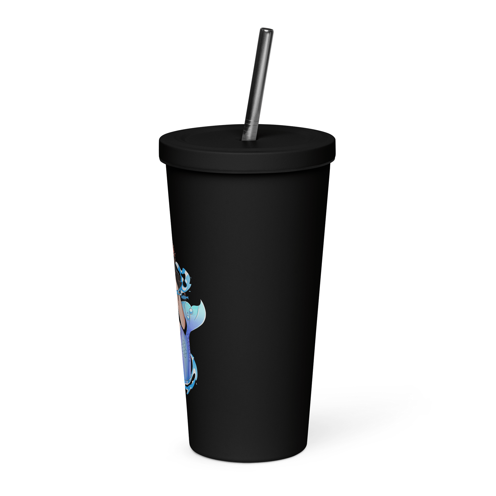 Mermaid Tumbler with metal straw product image (1)