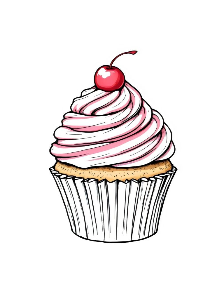 20 Elegant Cupcake Clipart Designs, Whimsical Cupcake Clipart, Vibrant Cupcake Graphics, Ornate Cupcake Illustrations product image (2)