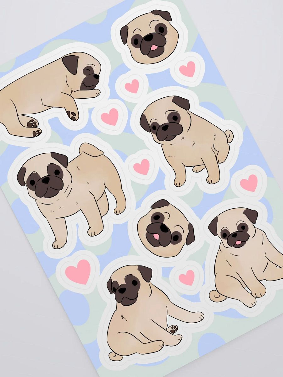Pawsitively Pawesome Pug Sticker Collection product image (2)