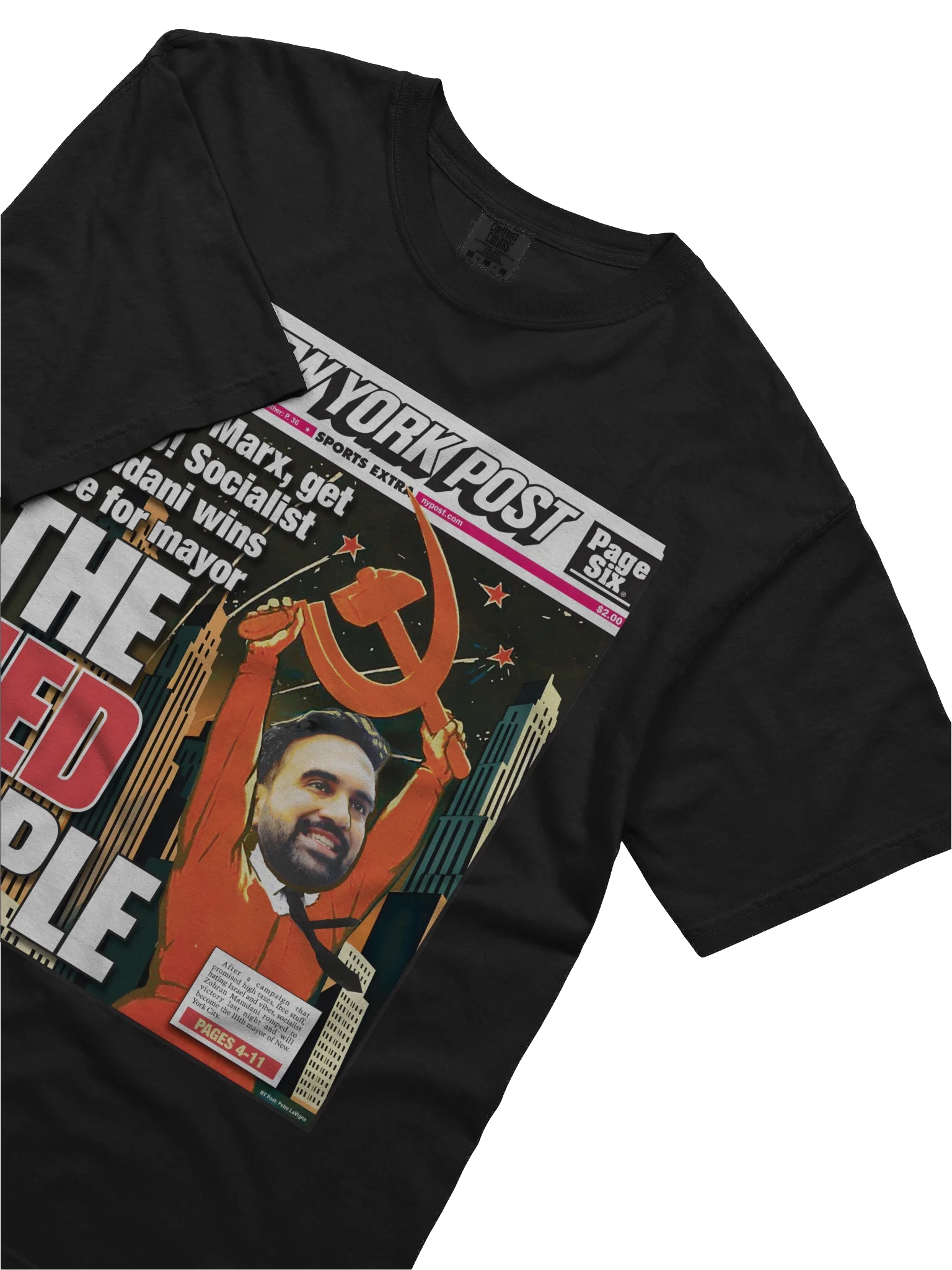 The Red Apple New York Post Zohran Mamdani T-shirt product image (4)