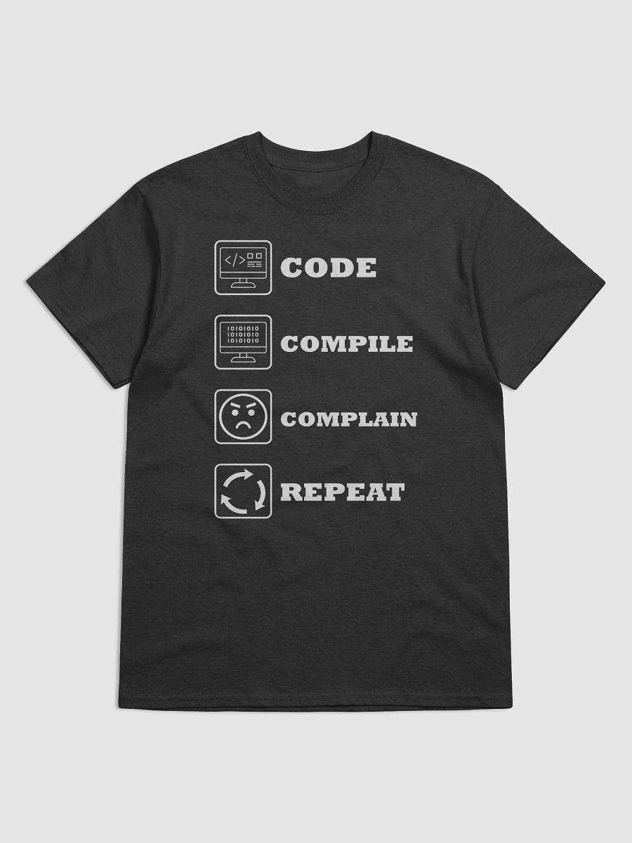 "Code, Compile, Complain, Repeat" Funny Coder T-Shirt product image (2)