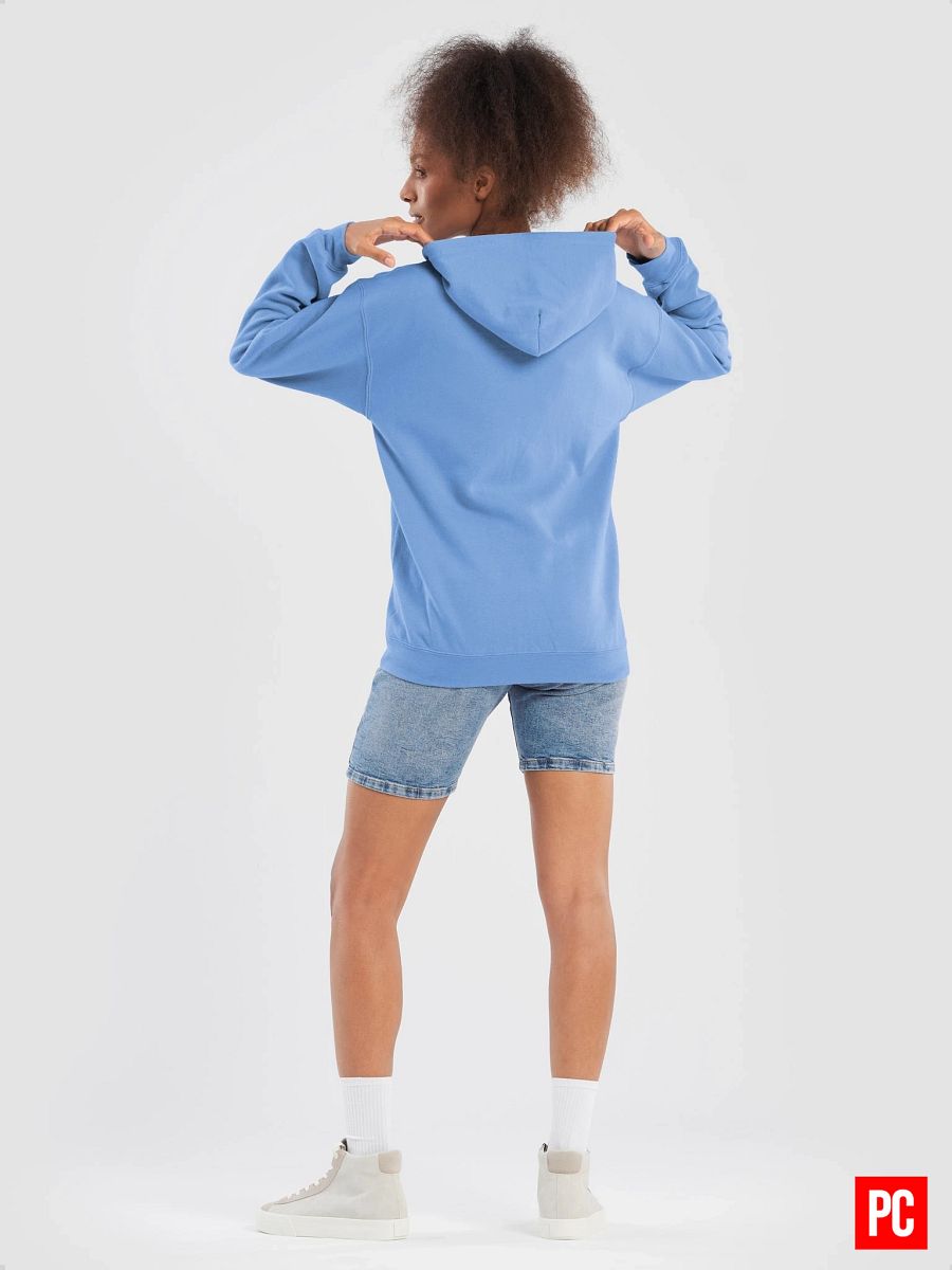 Plain Color Carolina Blue Zip Hoodie product image (4)