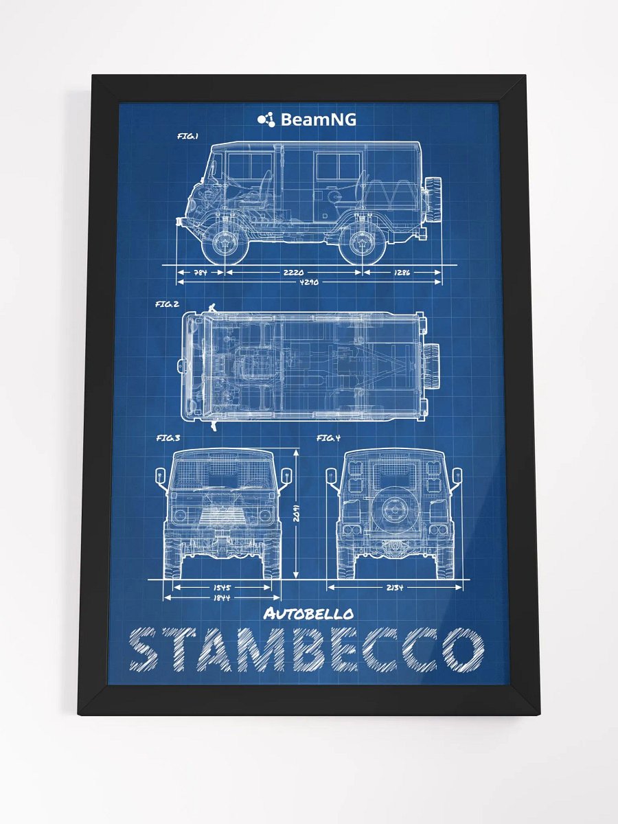 Framed Poster: Autobello Stambecco Blueprint product image (4)
