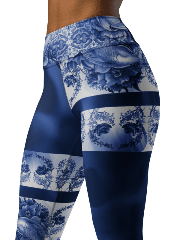 Koi and Mist-Porcelain yoga leggings product image (7)