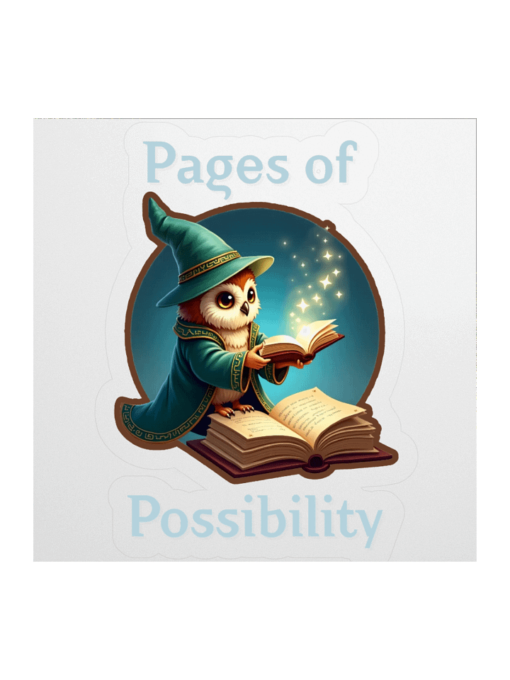 Pages of Possibility – Wizard Owl Sticker product image (1)