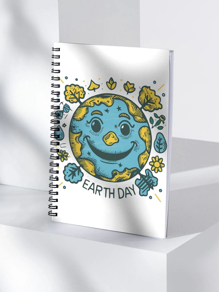 Happy Earth Spiral Notebook product image (4)