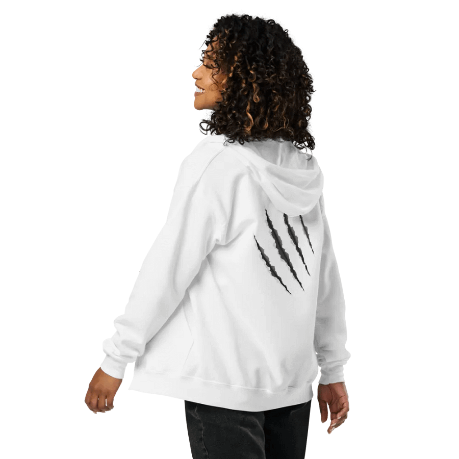 White and Black Zip Up Hoodie product image (10)