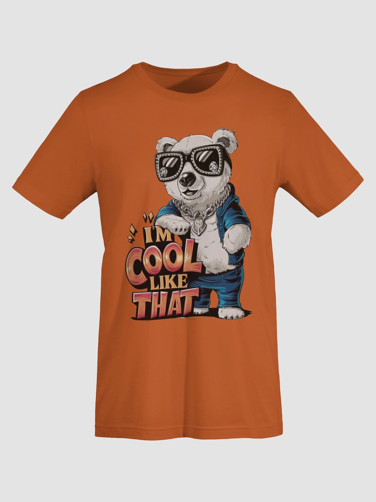 Cool Bear with Sunglasses and Chain "I'm Cool Like That" Graphic T-Shirt product image (4)