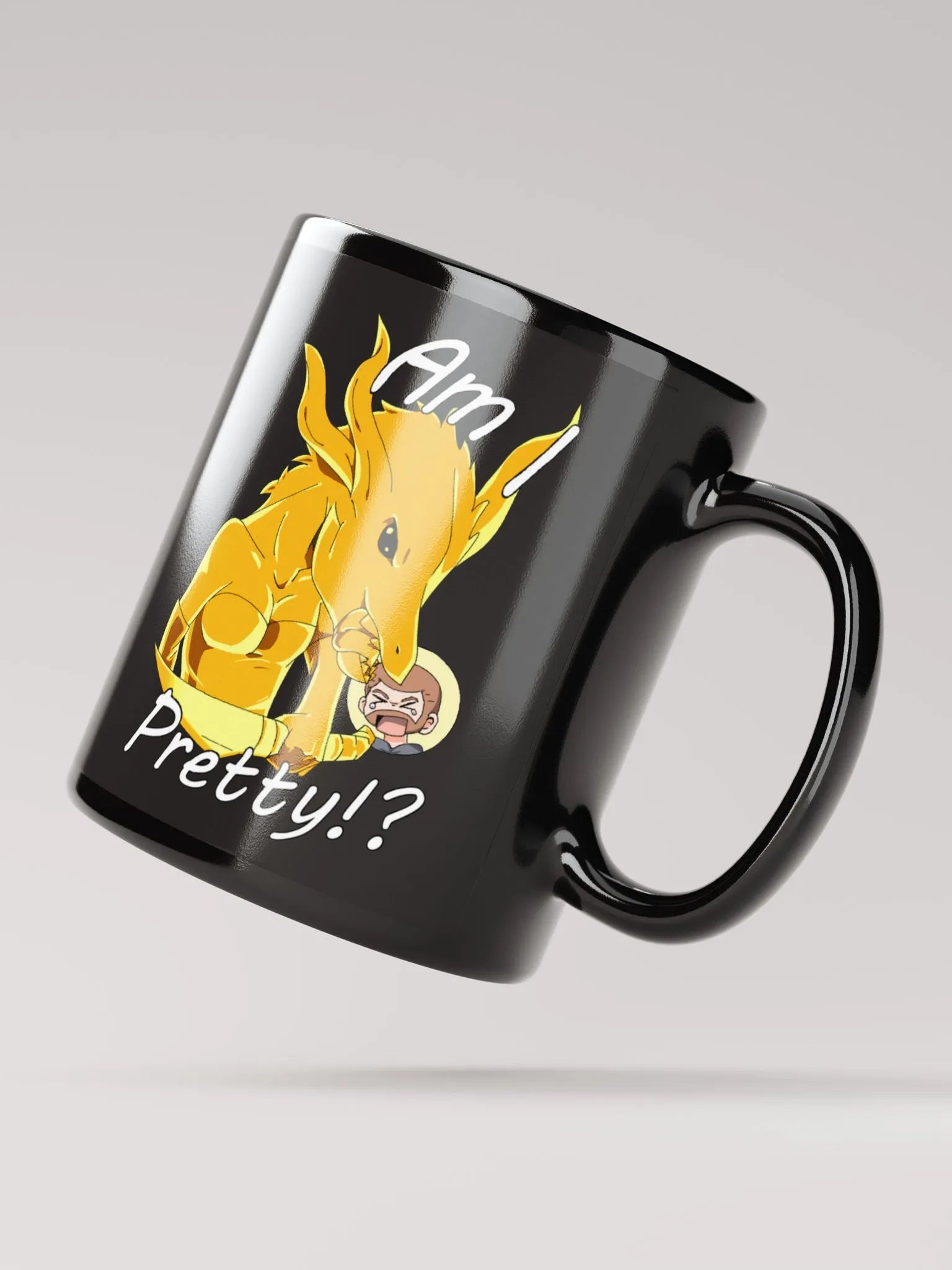 Dragon Humor Black Glossy Mug product image (2)